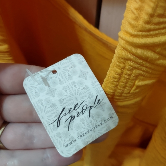 Free People Violet Mini Dress in Carrott Ginger  - Picture 6 of 6